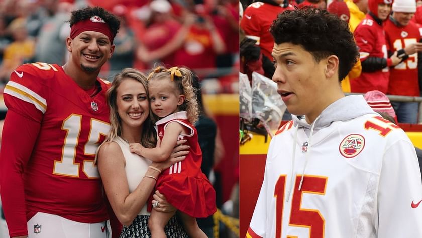 Fans rediscover a funny picture of Patrick, Brittany, and Jackson Mahomes  and poke some fun at it