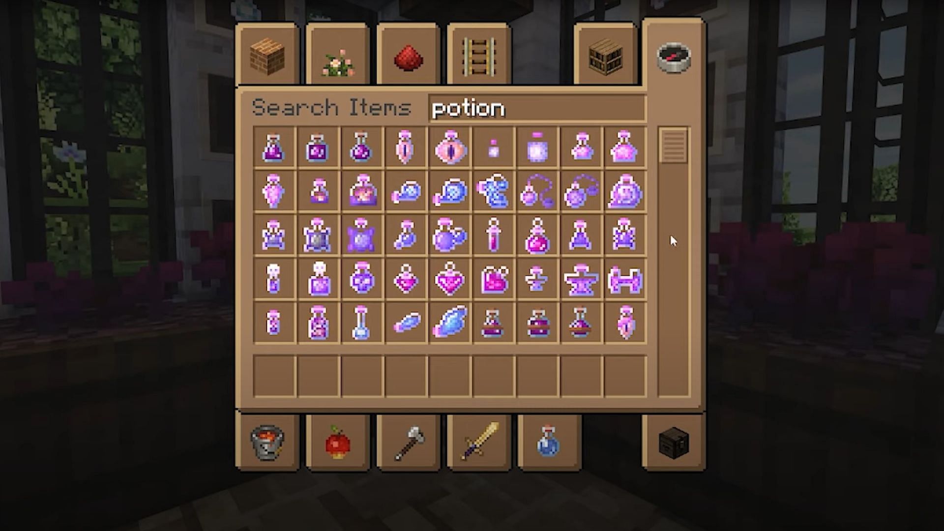 The swords and corresponding tools for my resource pack in the