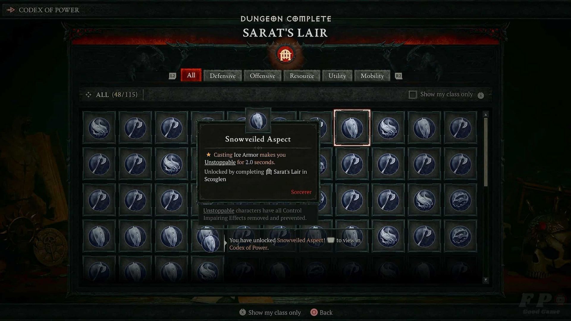 This Aspect is good for bolstering defense (Image via Diablo 4)