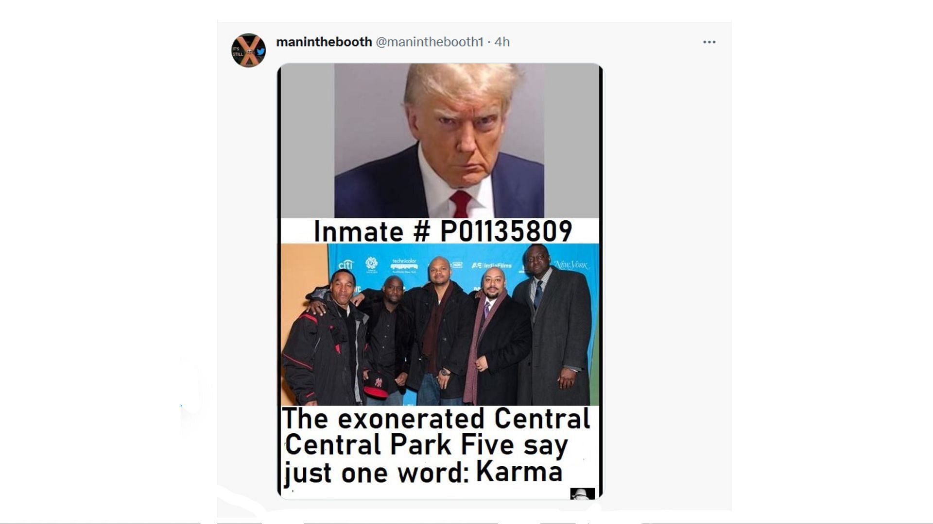 Social media users react hilariously as Trump&#039;s mugshot image becomes popular (Image via X / @PalmerReport)