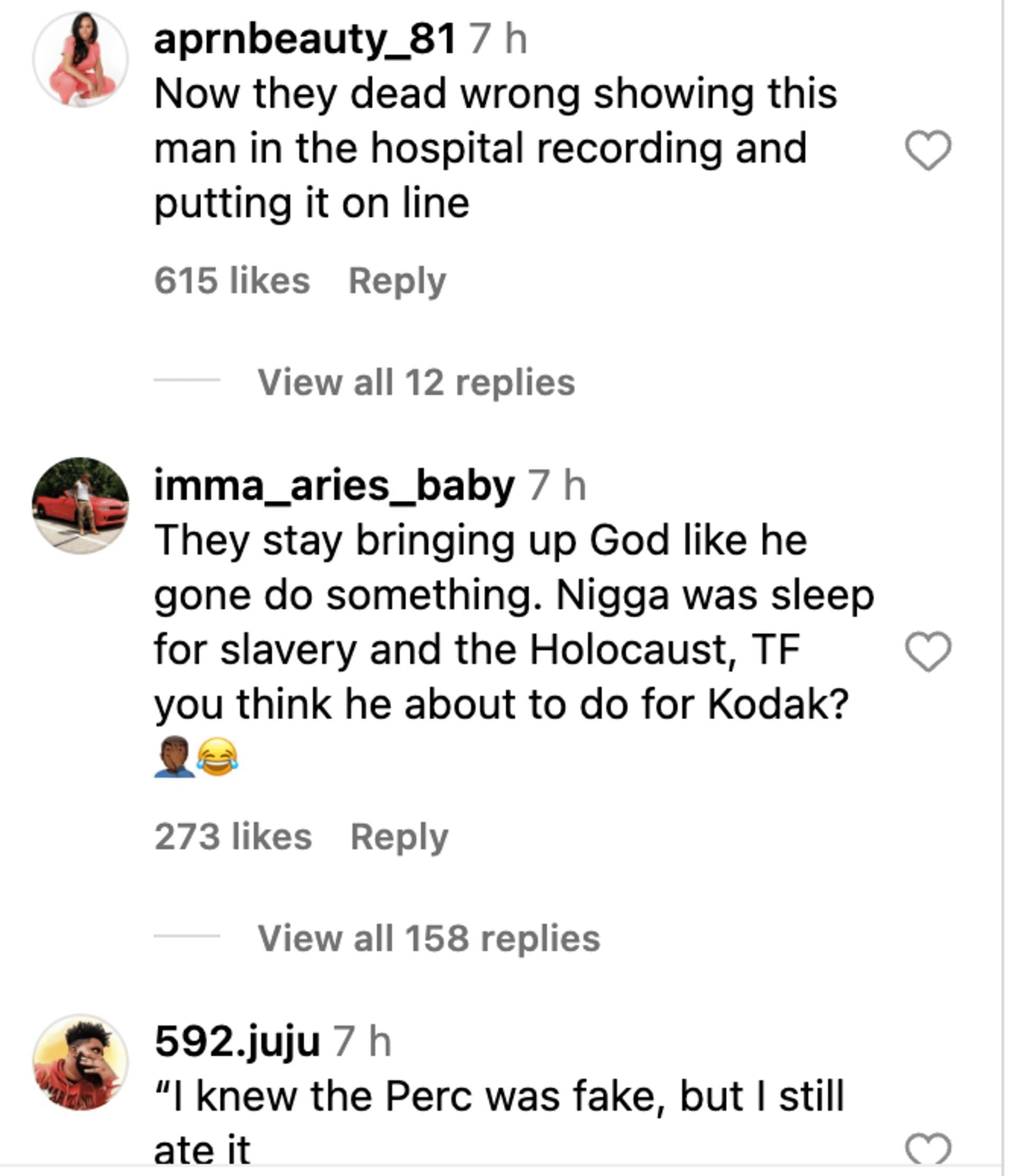 Social media users left concerned as the Florida rapper can be seen rushing to the hospital in a conscious state. (Image via Instagram)