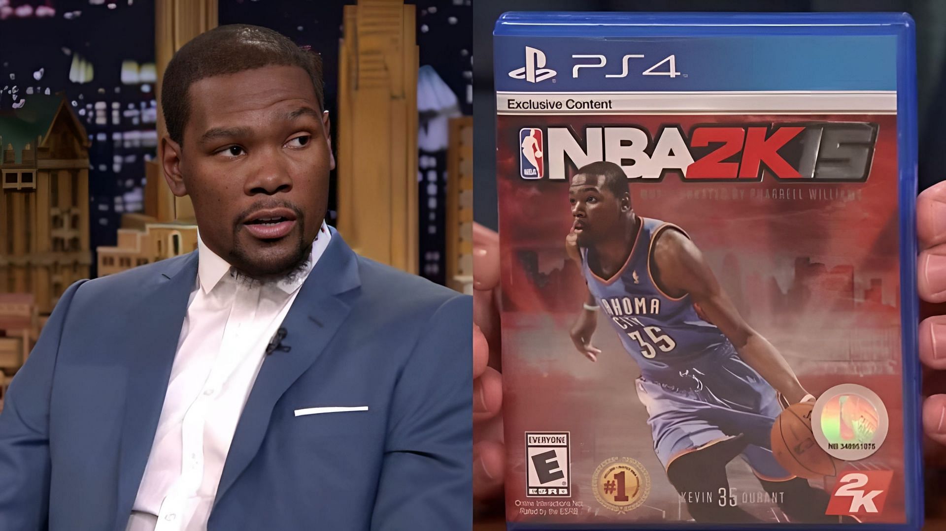 Former OKC Thunder superstar forward Kevin Durant during a 2014 appearance on &ldquo;The Tonight Show Starring Jimmy Fallon.&rdquo;