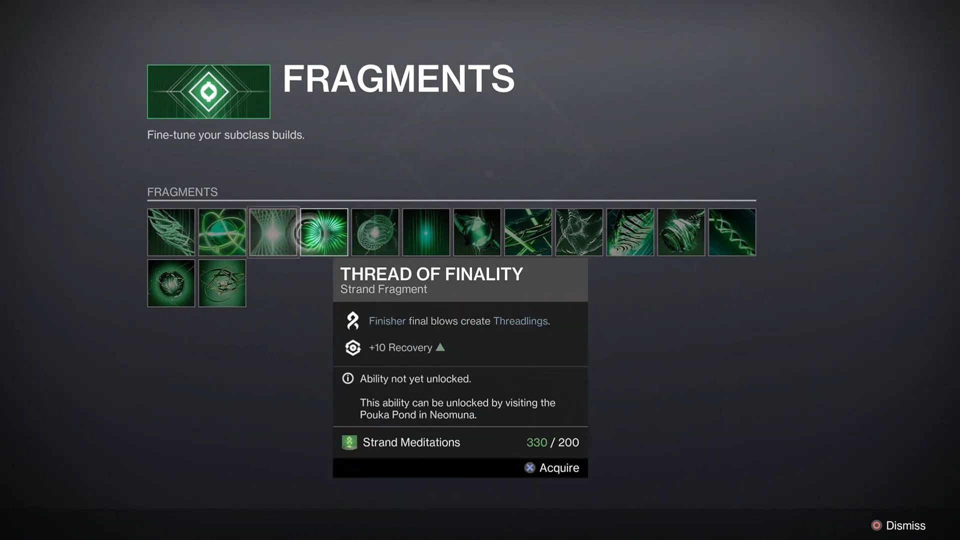 This Fragment enables one to create Threadlings (Image via Destiny 2)