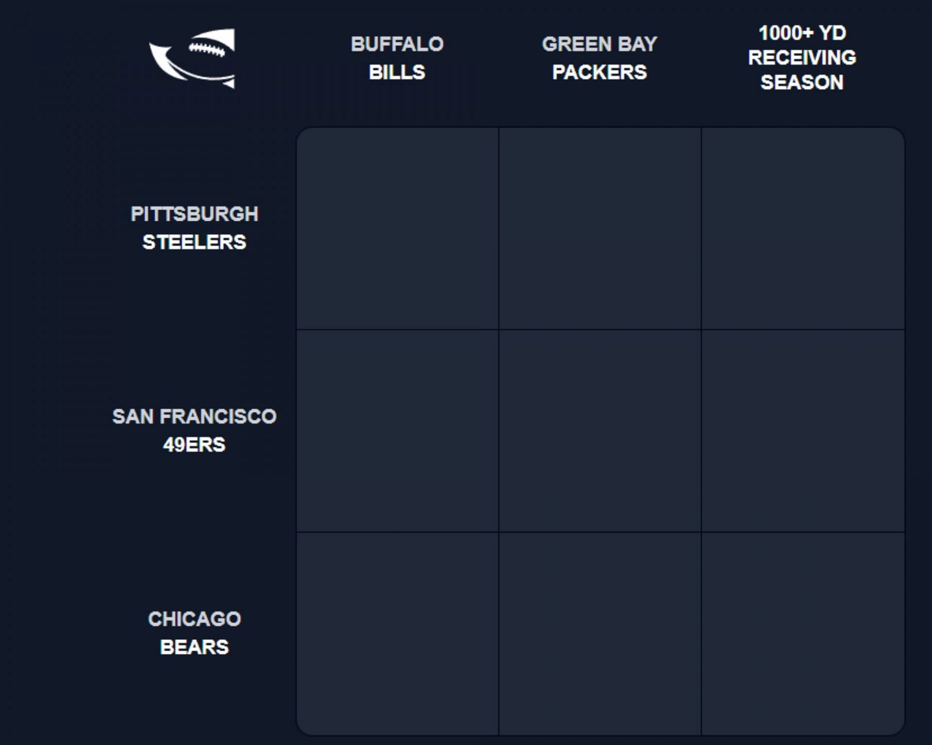 NFL Immaculate Grid for August 4