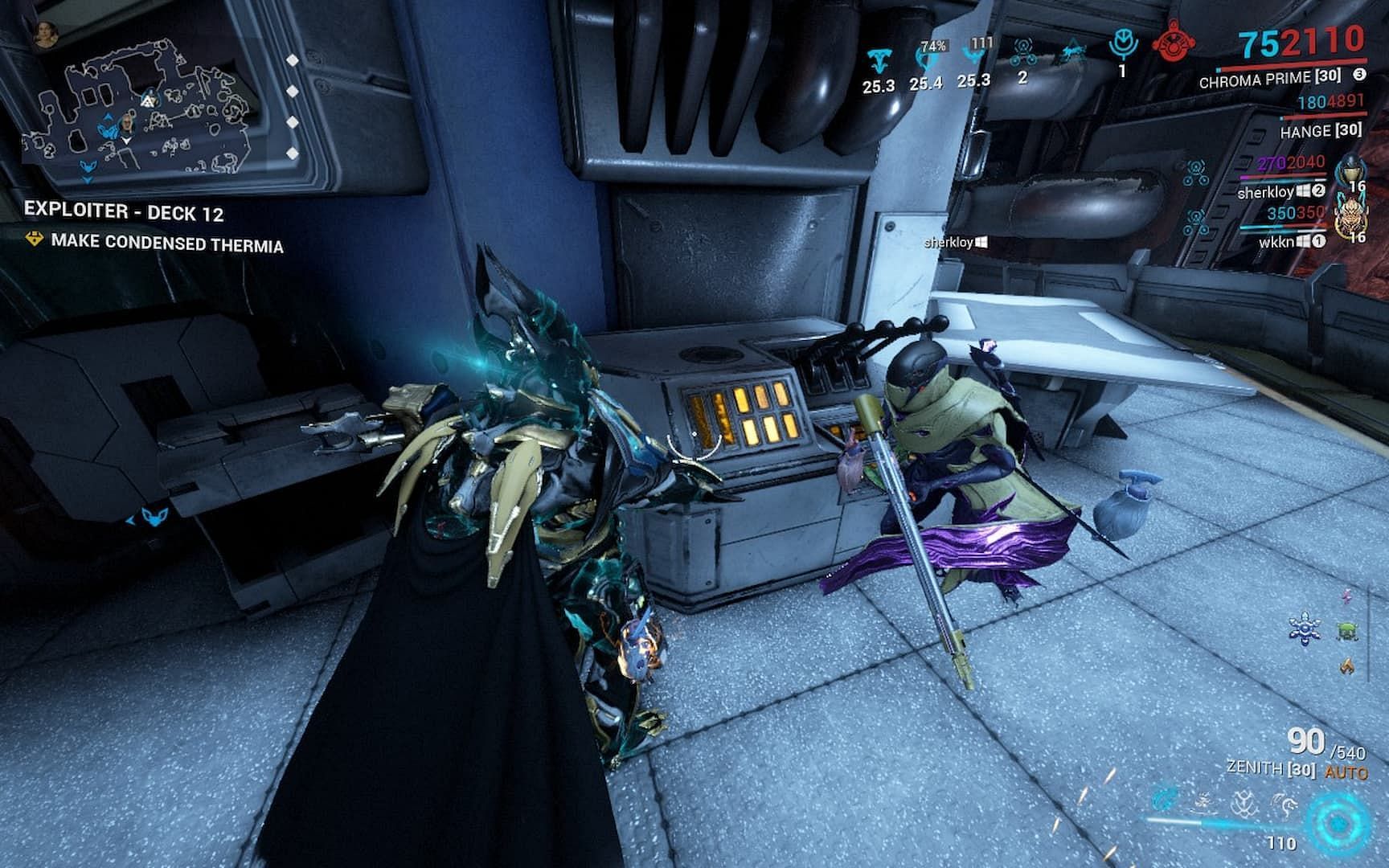 Interact with the console to consume a Diluted Thermia unit and initiate the sequence (Image via Digital Extremes)