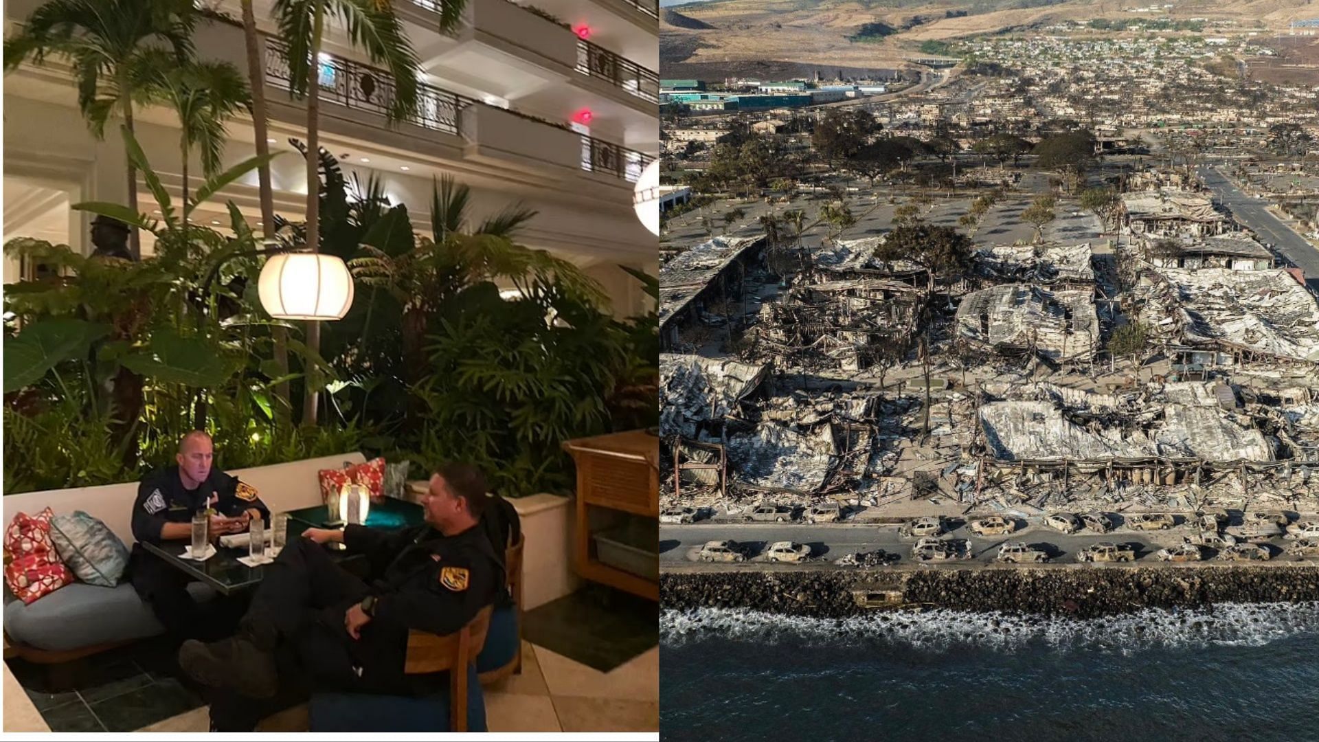 FEMA officials serving in Maui are staying at luxury hotels and resorts. (Image via X/Julia)