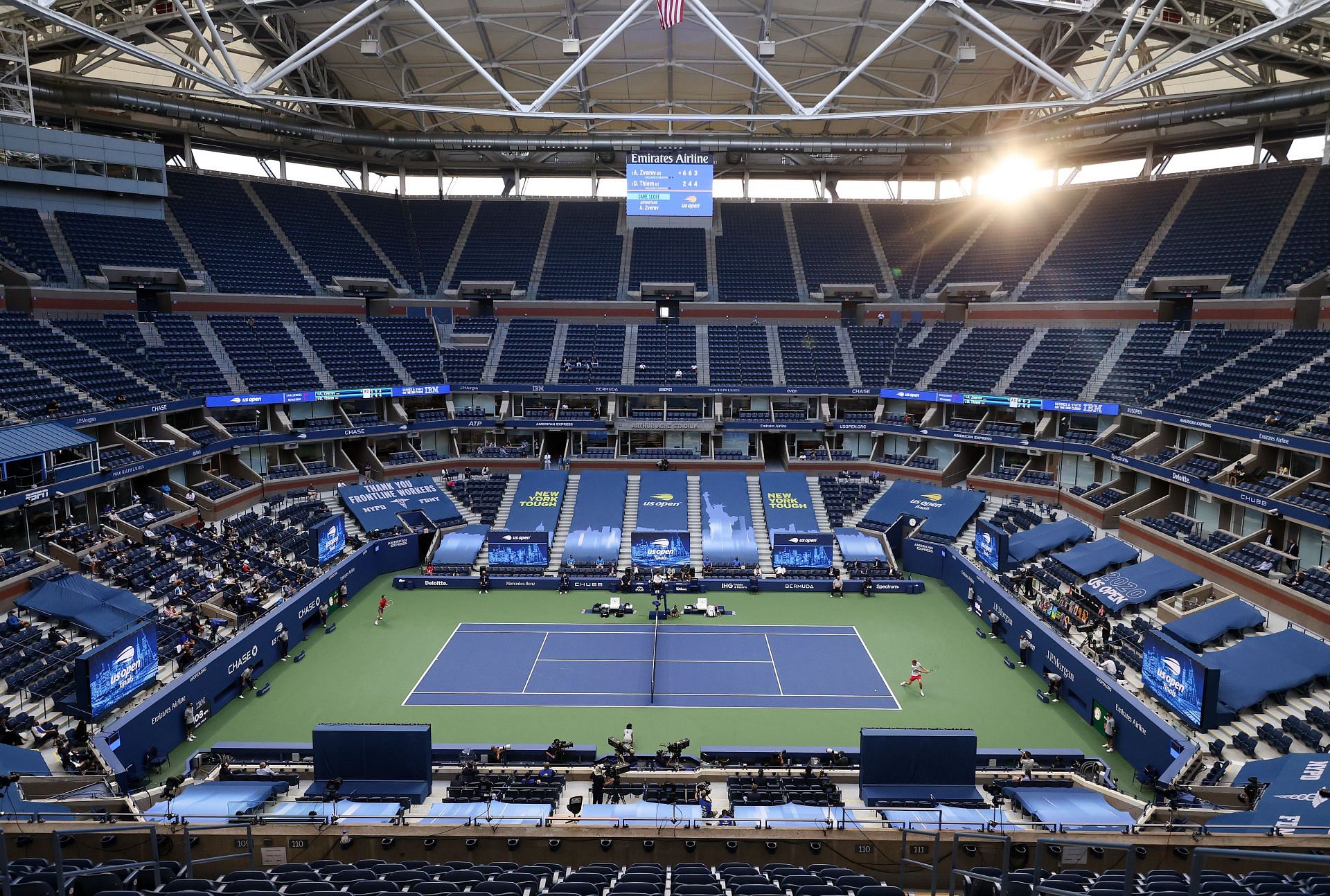 A general view of Arthur Ashe Stadium during the 2020 US Open