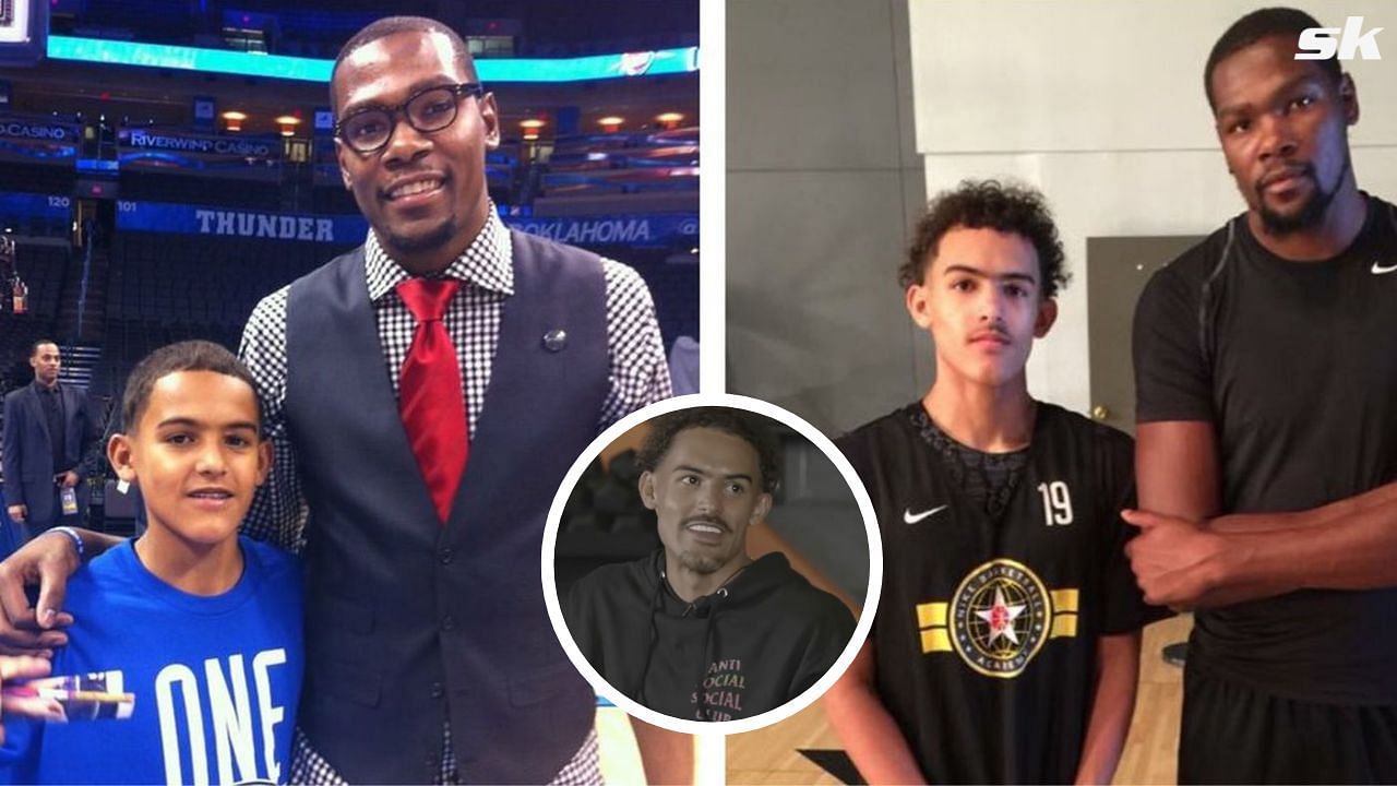 Trae Young Finally Reacts to His Baby-Faced Picture With Kevin Durant