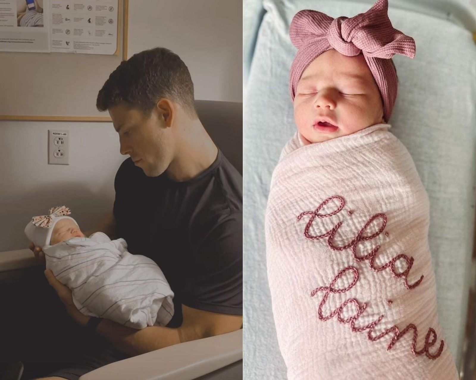 Charlie Coyle and his wife welcome their baby daughter Lilia