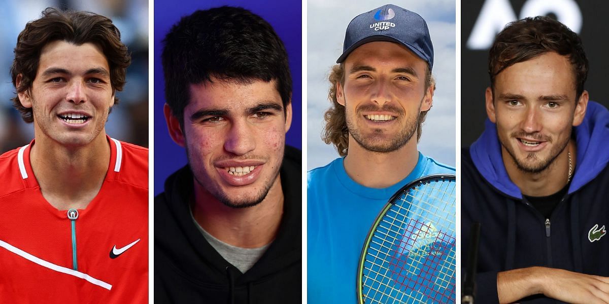 Taylor Fritz; Carlos Alcaraz; Stefanos Tsitsipas; Daniil Medvedev