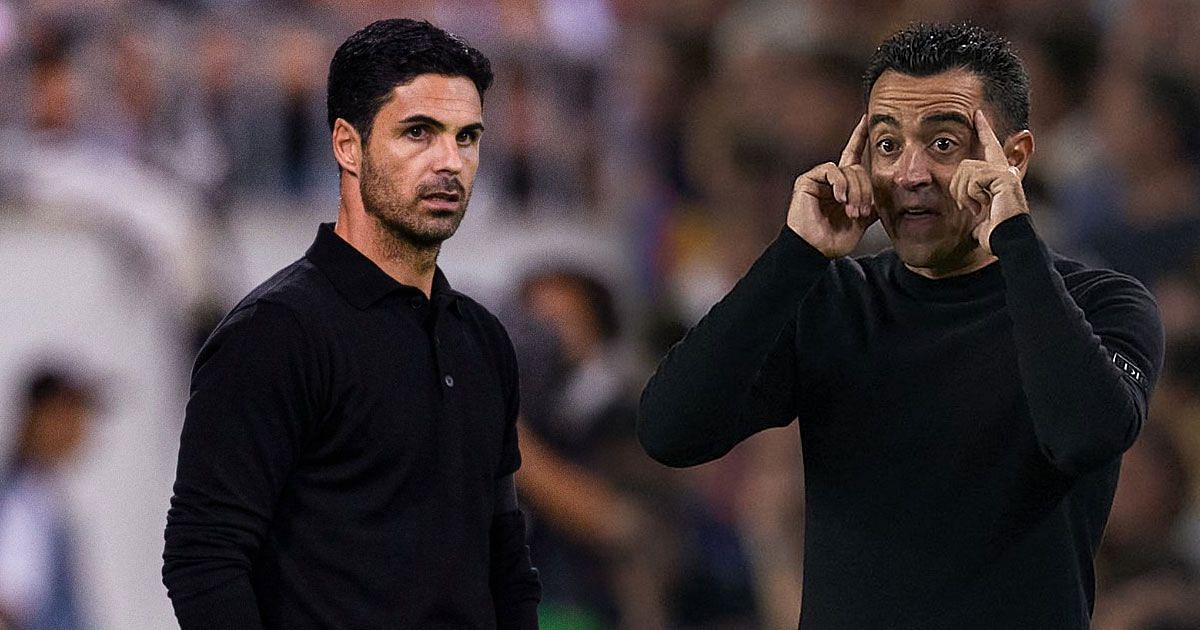 Mikel Arteta and Xavi (via Getty Images)