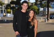 Corey Seage­r with his wife Madisyn Seager