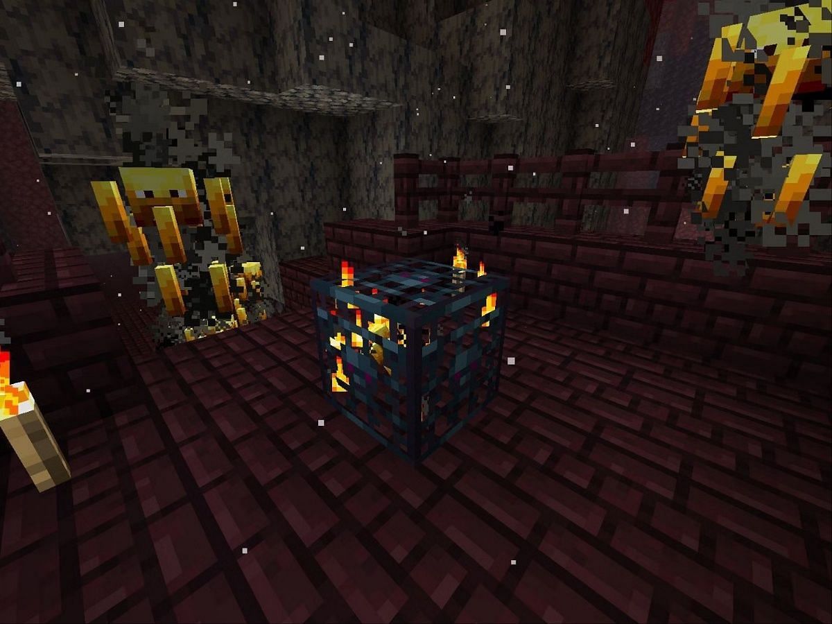 Blazes are an important mob to farm in these dungeons (Image via Mojang Studios)