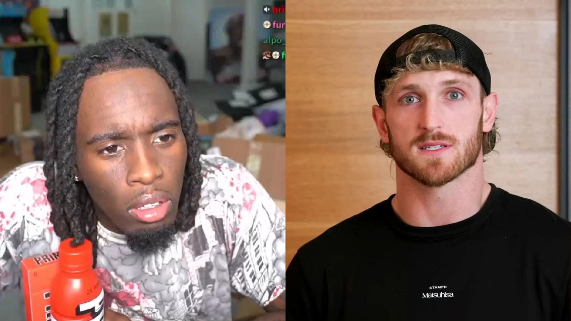 Kai Cenat calls out Logan Paul for his comments about JiDion (Image via Kai Cenat/Twitch)