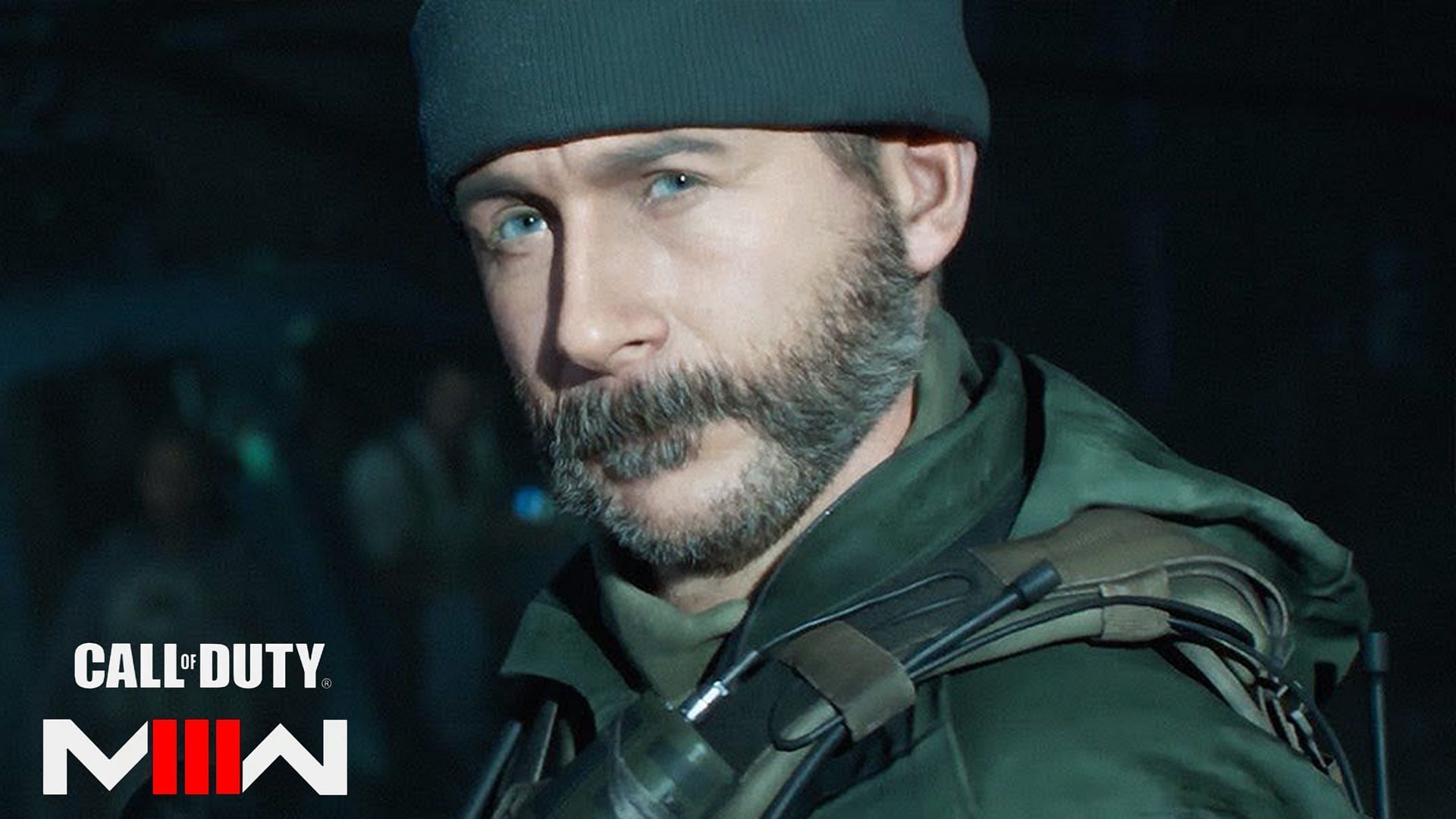 Captain Price with a beanie and a MW3 logo at the bottom left corner.