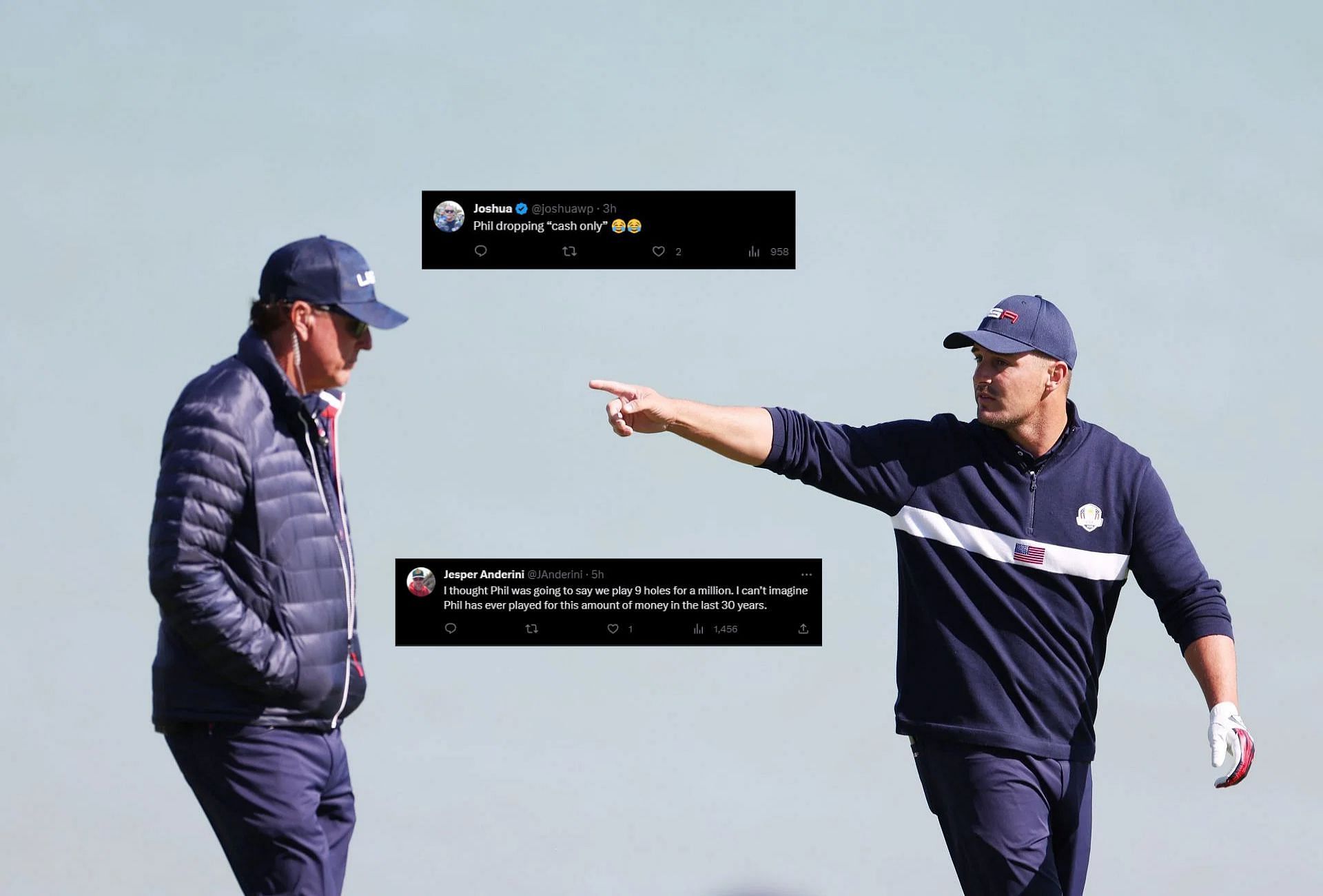 Phil Mickelson and Bryson DeChambeau (Image via Getty).