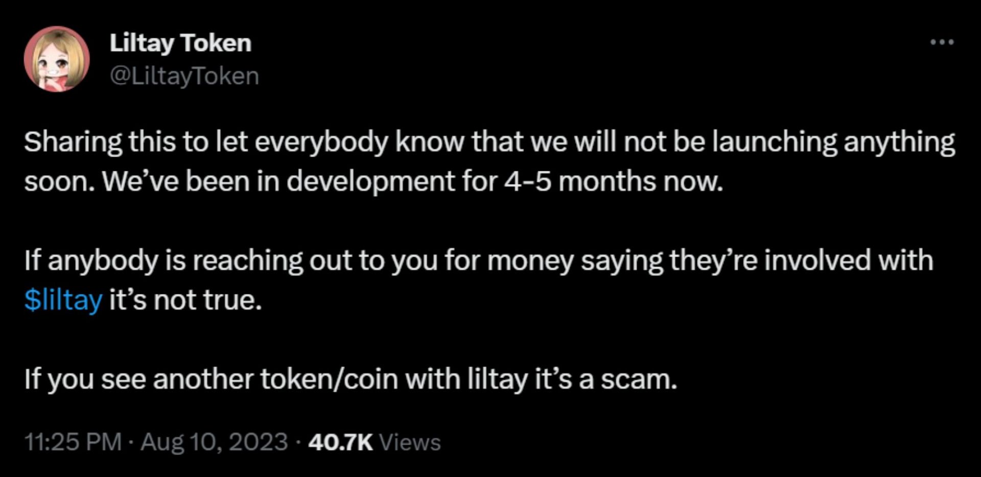 Shilling out a crypto scam is so her