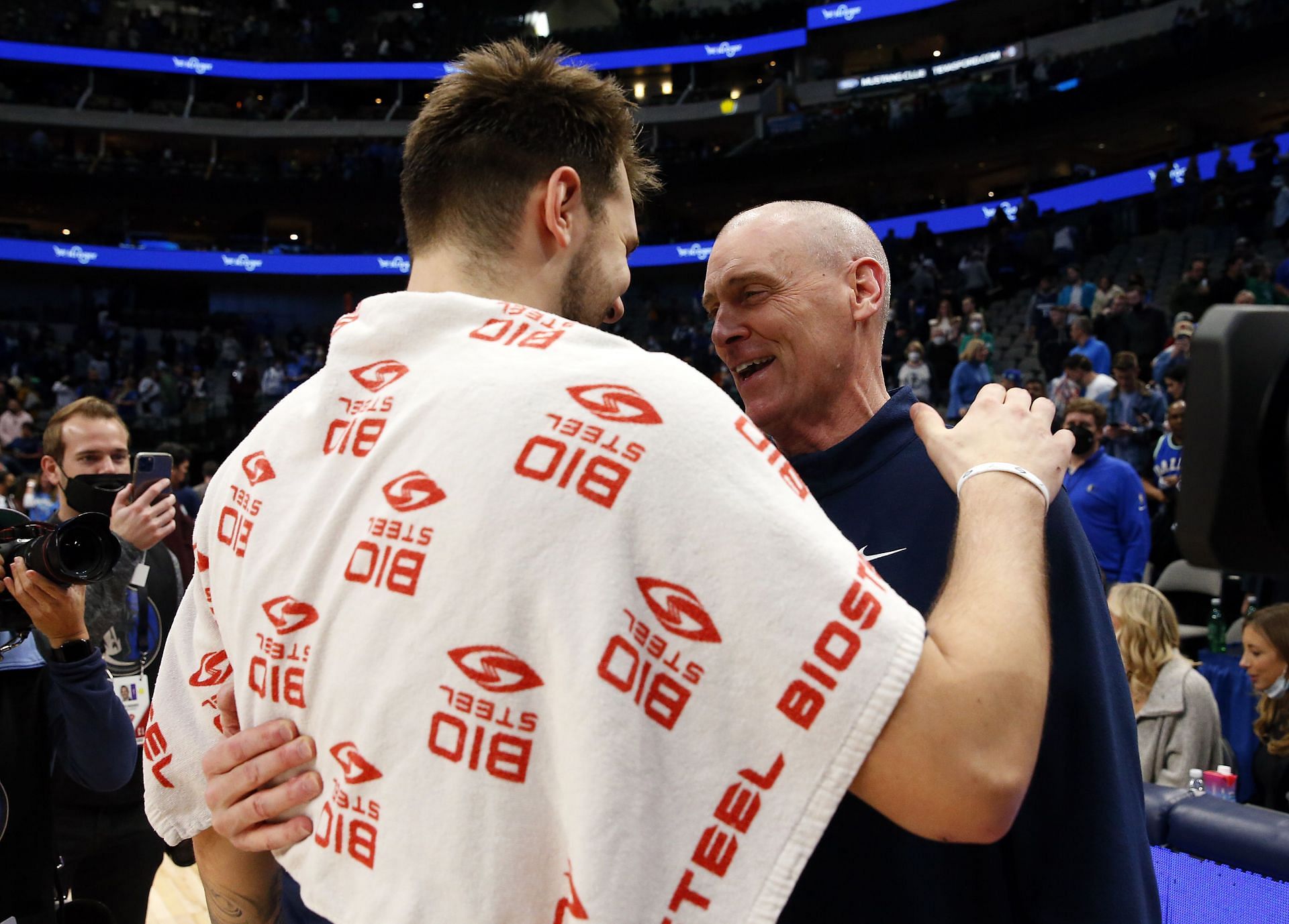 Dallas Mavericks superstar guard Luka Doncic and former Mavs coach Rick Carlisle