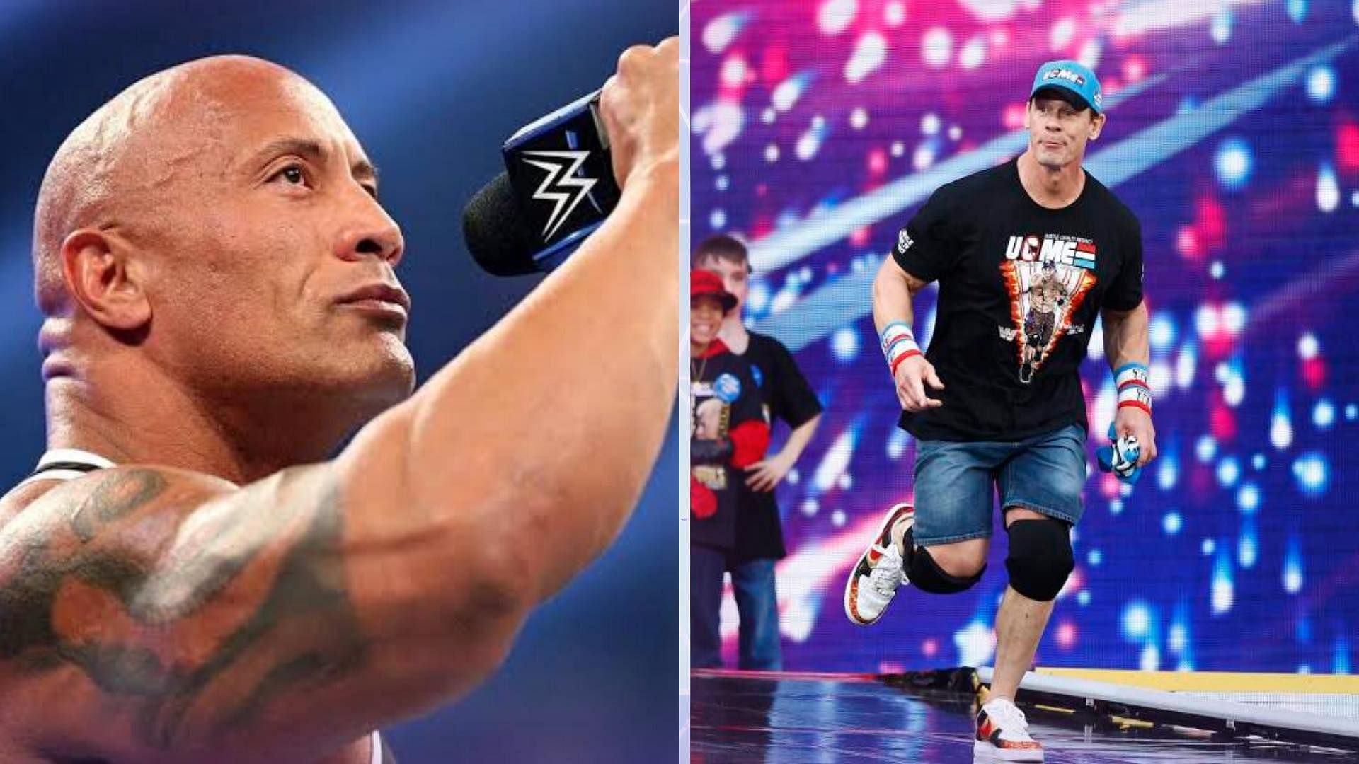 The Rock and John Cena faced each other at consecutive Wrestlemanias