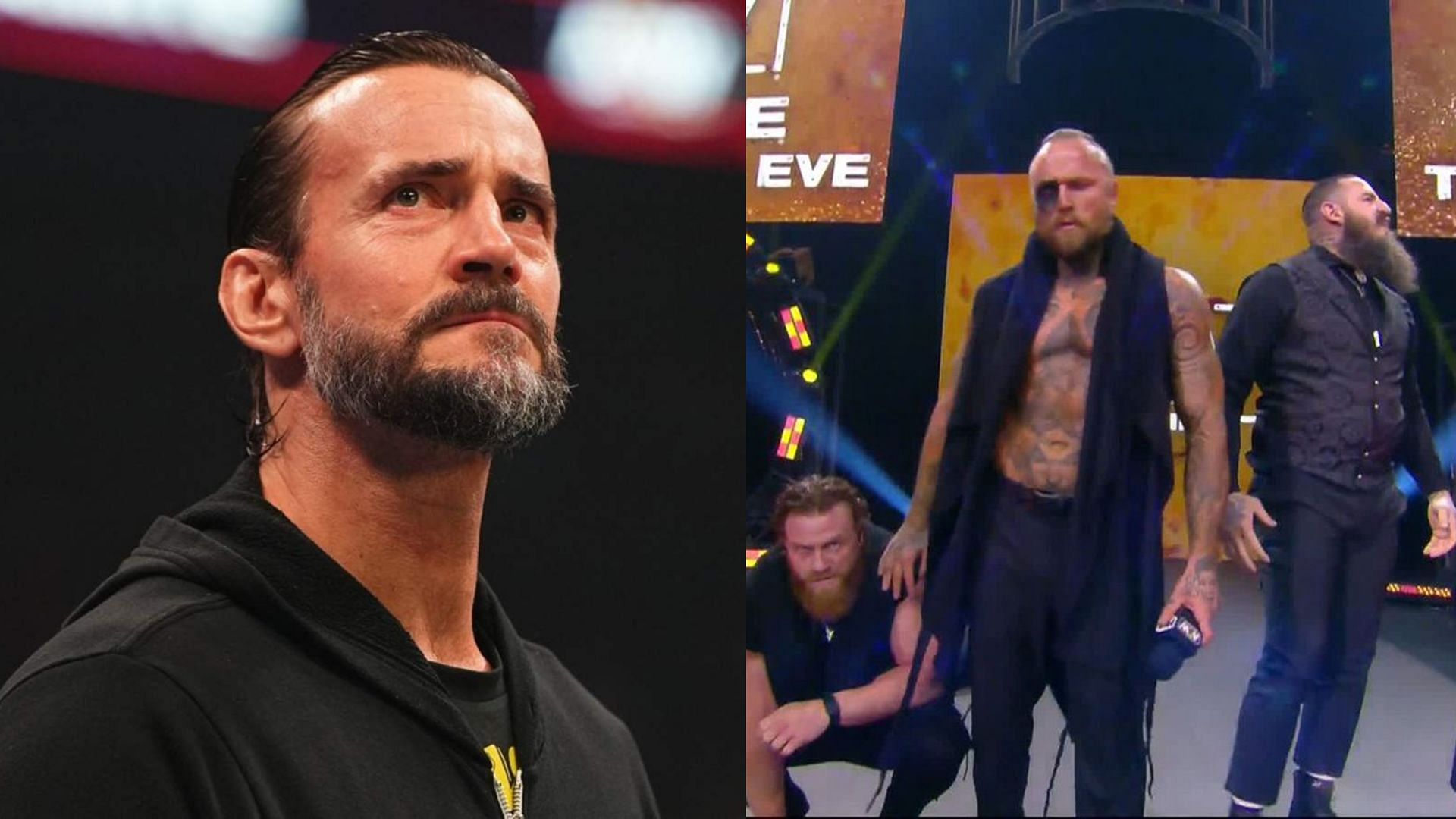 CM Punk (left) and The House of Black (right)