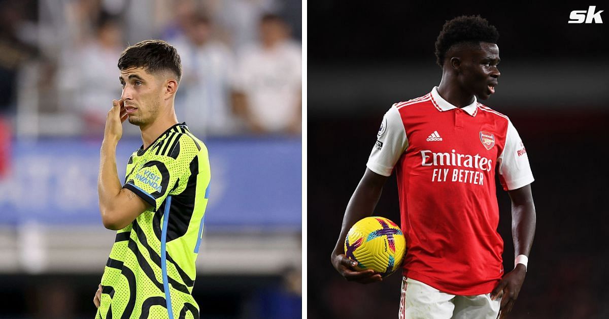 [L-to-R] Kai Havertz and Bukayo Saka.