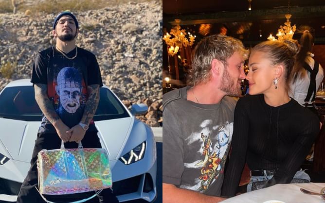 "The h*e defense squad" - Dillon Danis responds to a fan defending Logan Paul's fiancee Nina Agdal for having had anxiety issues