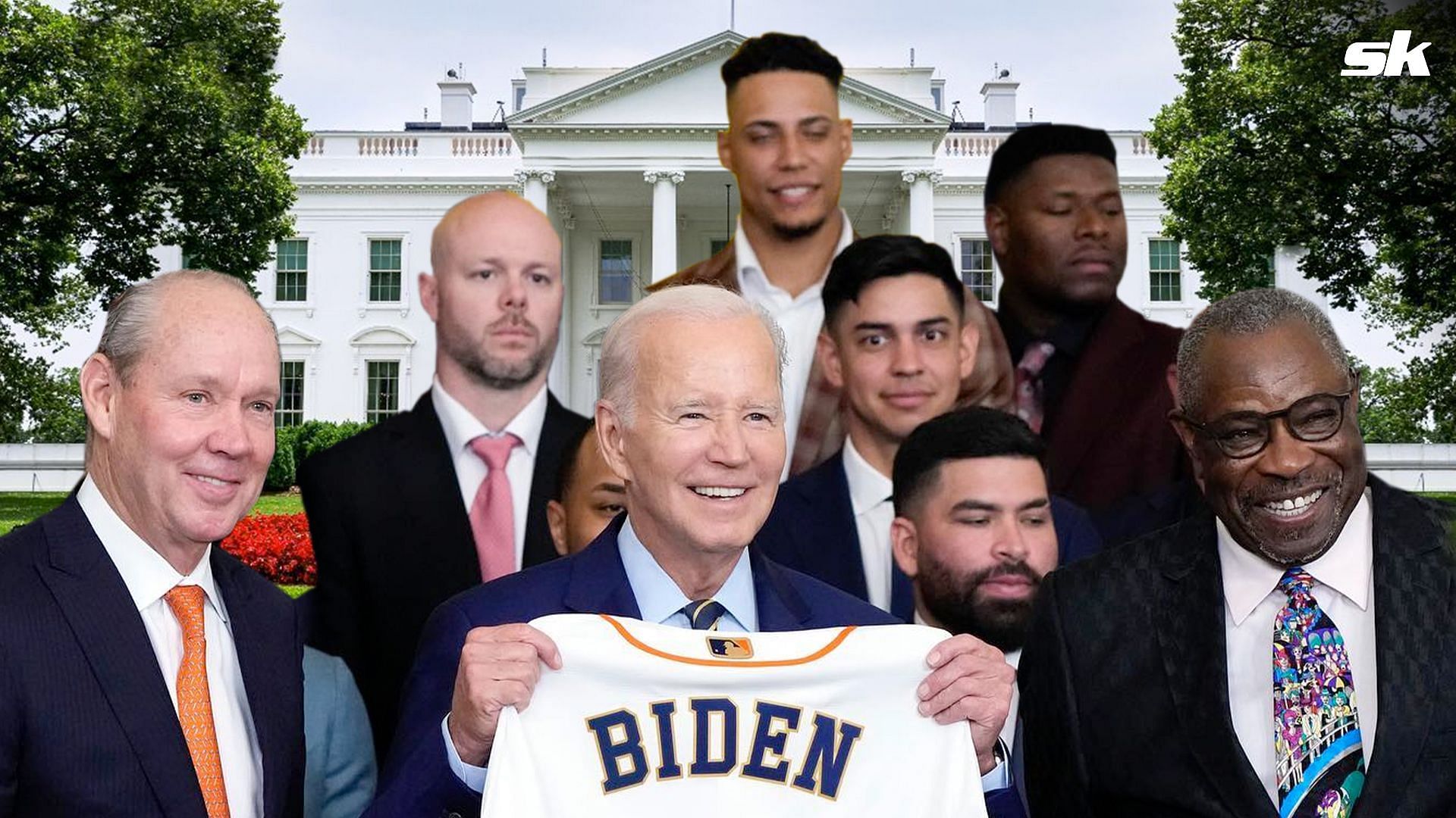 Houston Astros team the US President, Joe Biden