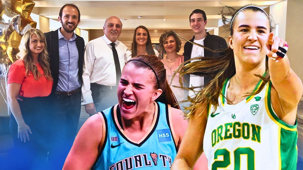 Sabrina Ionescu of the New York Liberty with her family. 