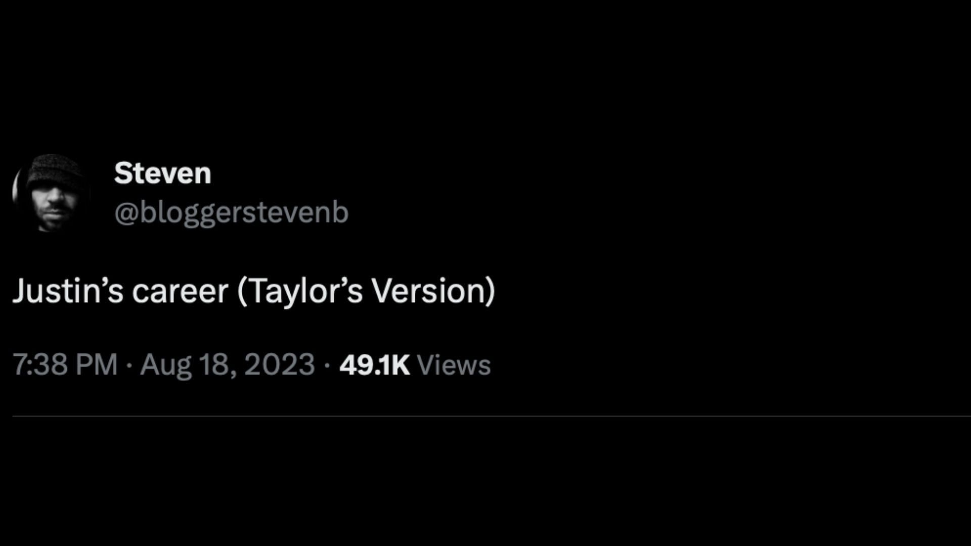 Fans have made comments about the Justin and Scooter situation, liking it to a Taylor Swift retake. (Image via Twitter/@popcrave)