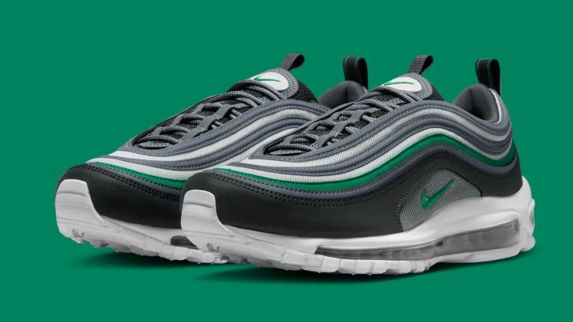 Nike Air Max 97 Cool Grey Stadium Green shoes (Image via House of Heat) 