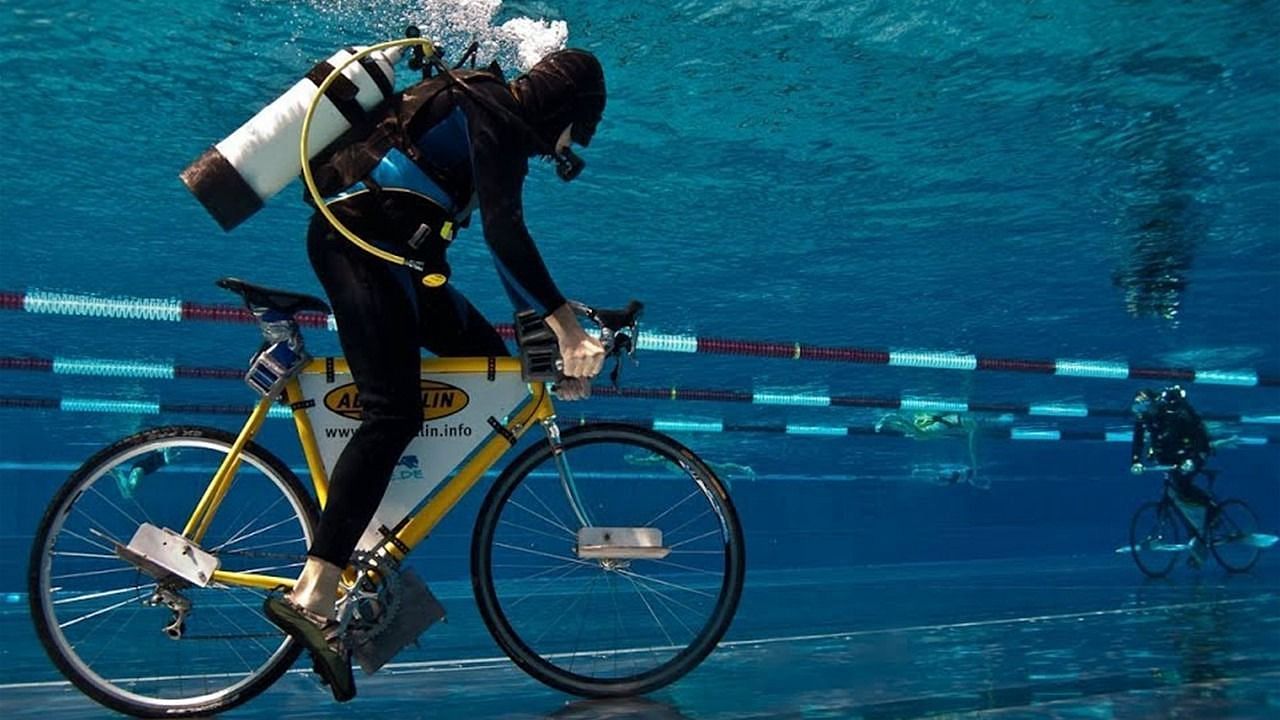Underwater Cycling (Image via Getty Images)