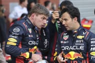Max Verstappen and Sergio Perez in Belgium (AP Photo/Geert Vanden Wijngaert)