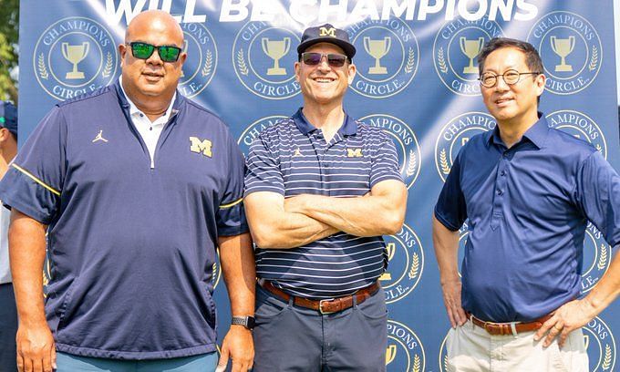 Michigan football donor wins auction golf with Jim Harbaugh, Tom Brady