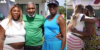 Serena Williams' father Richard and stepmother Lakeisha make a rare appearance at American's baby gender reveal party
