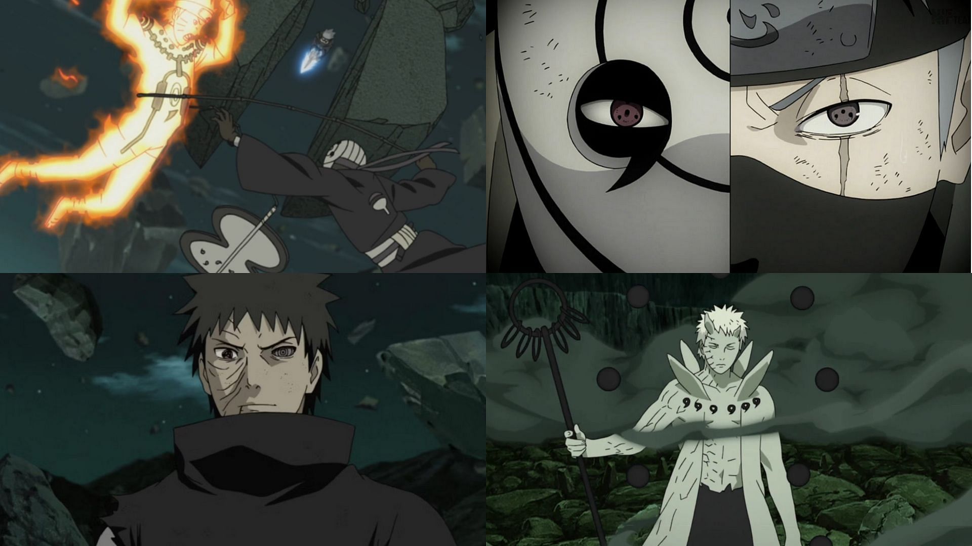 As the battle raged, Obito&#039;s identity was exposed, but he gained immense power (Image via Studio Pierrot)