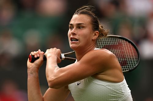 Aryna Sabalenka at the 2023 Wimbledon.