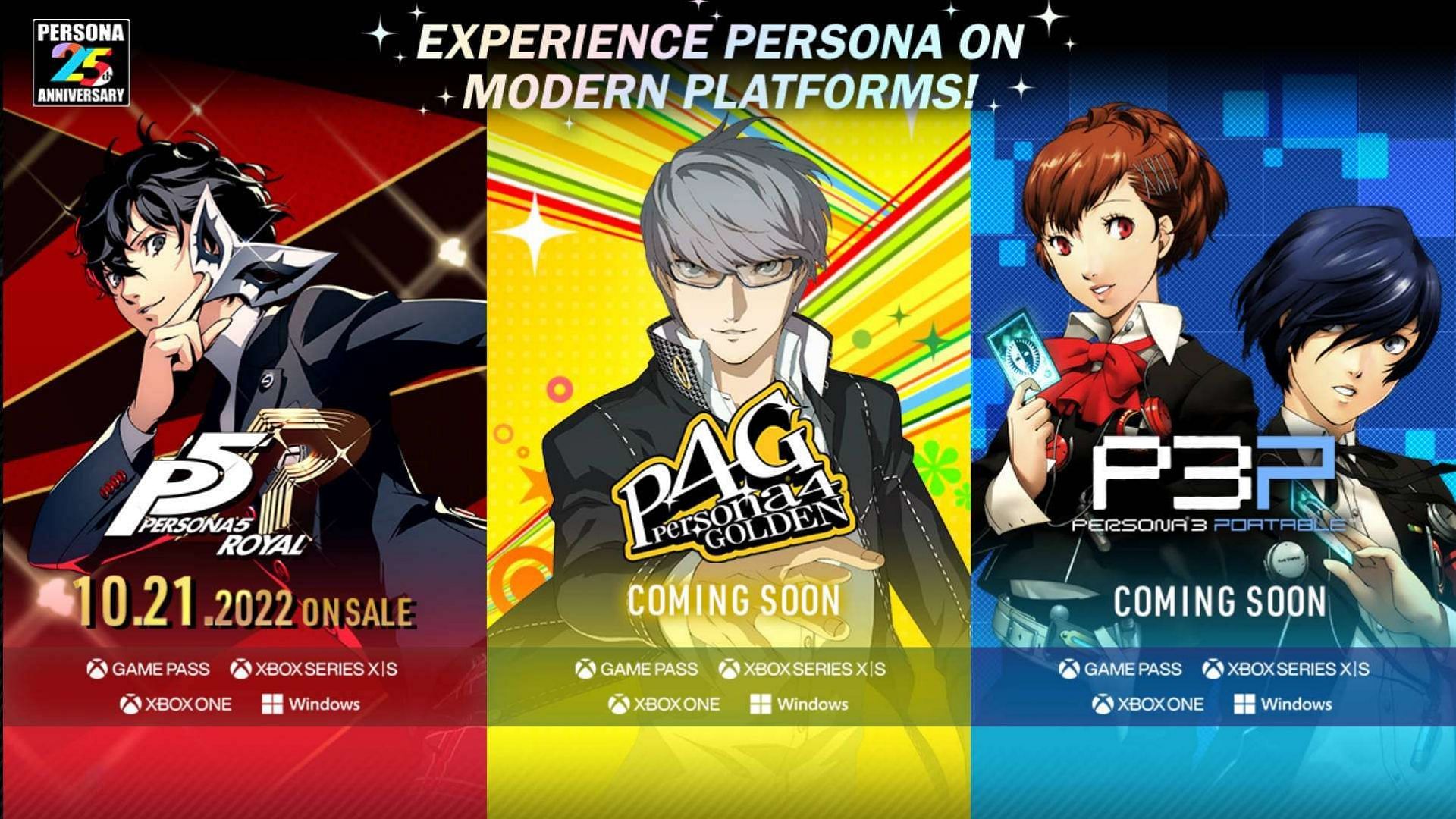 All Persona Games are available on Game Pass (Image via Sega)