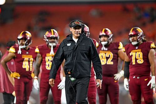 Head coach Ron Rivera during Washington Commanders v Cleveland Browns