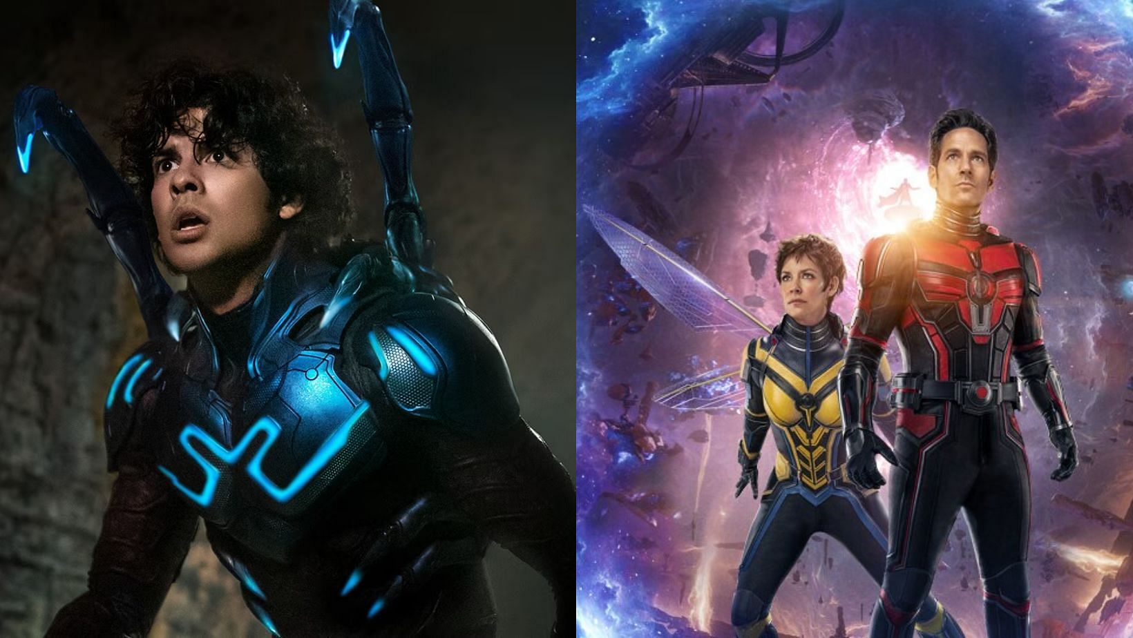 Ant-Man and the Wasp: Quantumania and Blue Beetle were released in 2023 (Image via. DC and Marvel) 