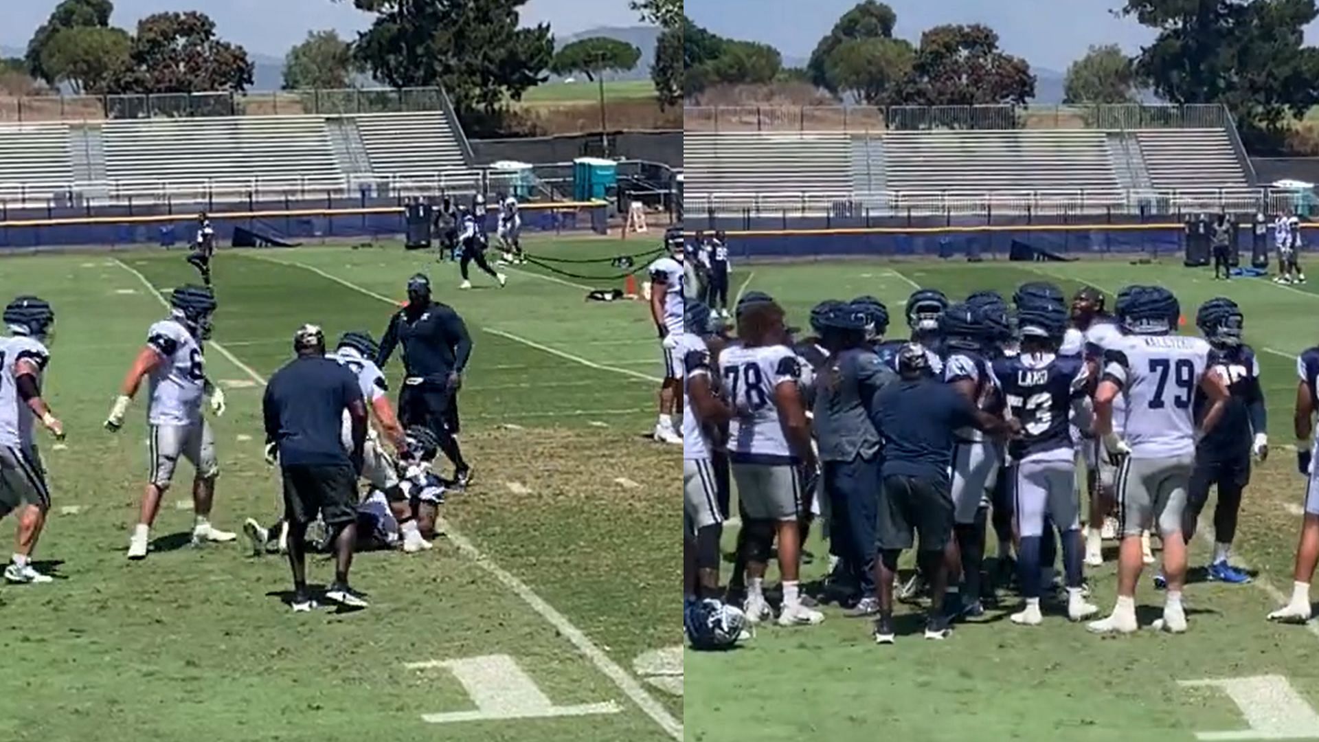 Things got a little heated at Cowboys training camp.