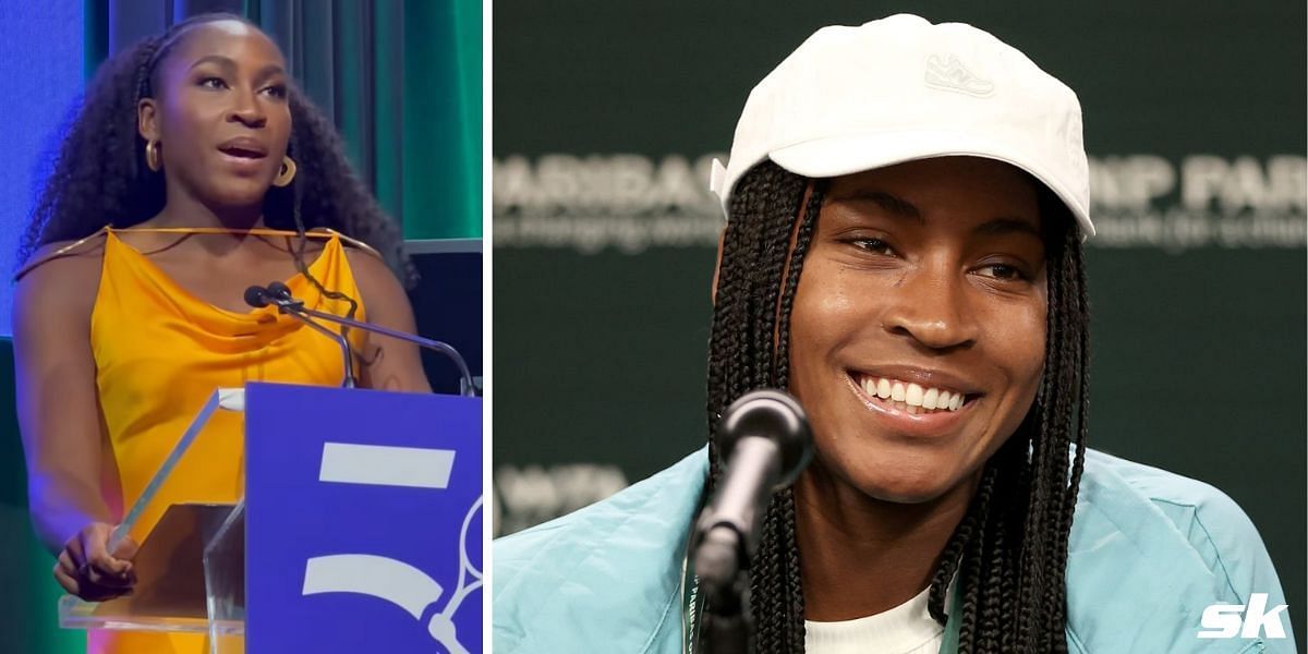 Coco Gauff paid homage to Serena Williams during her speech at the WTA