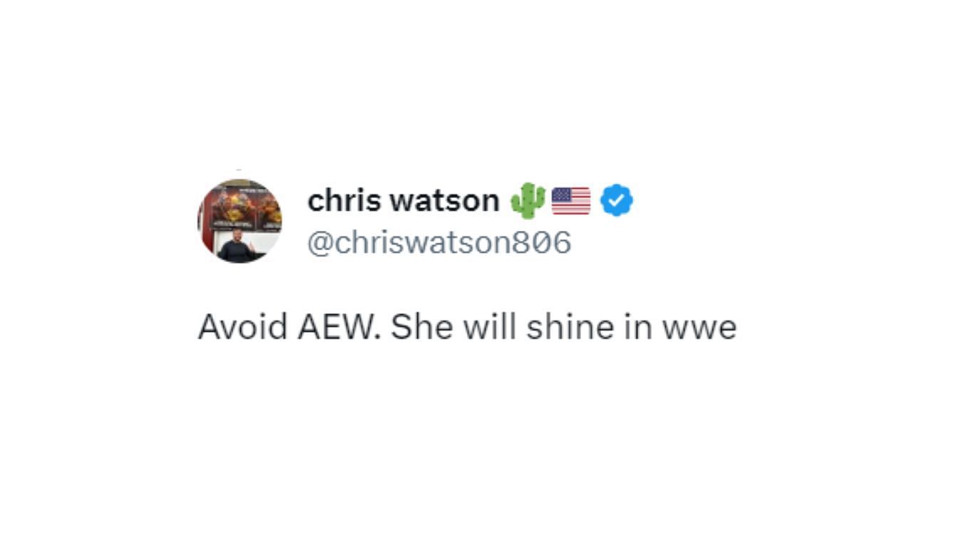 This user believes the star may thrive in WWE.