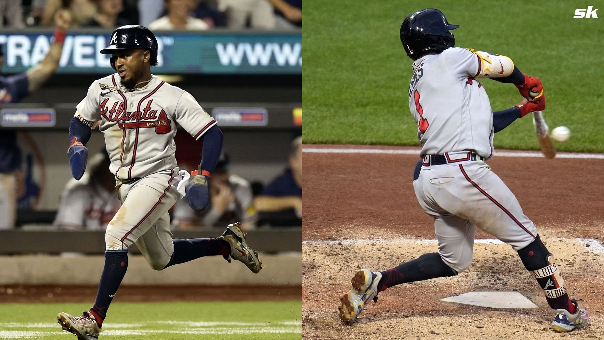 Ozzie Albies playing for Atlanta Braves scored eight runs in his two games against the Mets on Saturday.