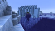 Blue ice can be found in frozen ocean biomes, snowy villages, and ancient cities in Minecraft (Image via Mojang)
