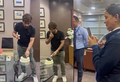 [Watch] Throwback video of MS Dhoni celebrating his birthday with Indigo staff