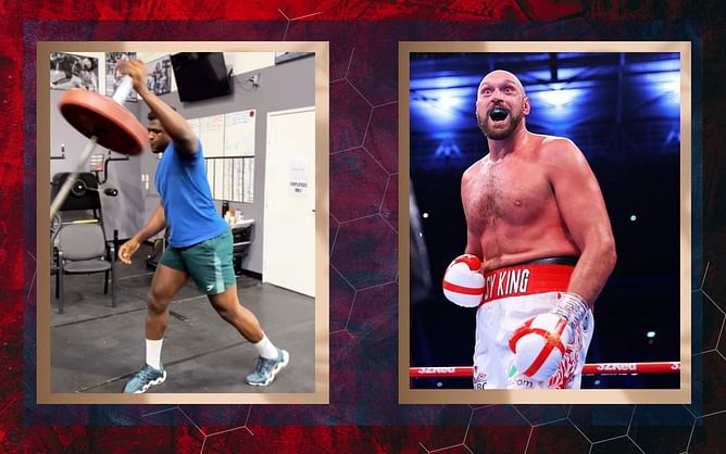 WATCH: "Iron Man" Francis Ngannou taunts Tyson Fury with intense landmine presses