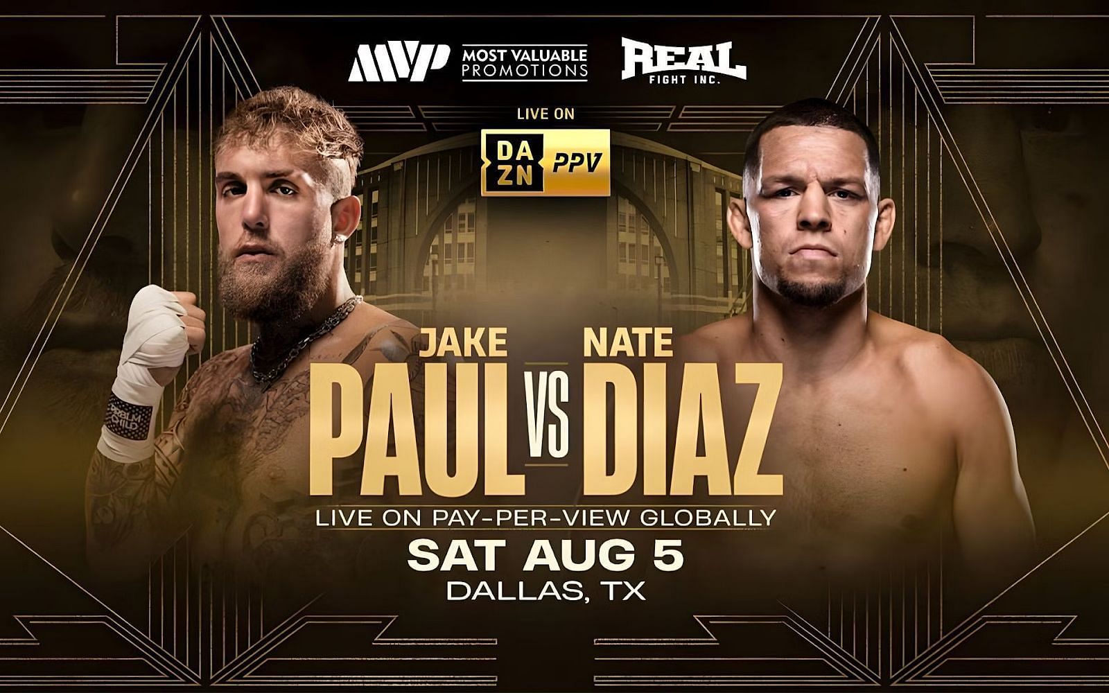 Jake Paul vs. Nate Diaz fight poster [Image Courtesy: DAZN]
