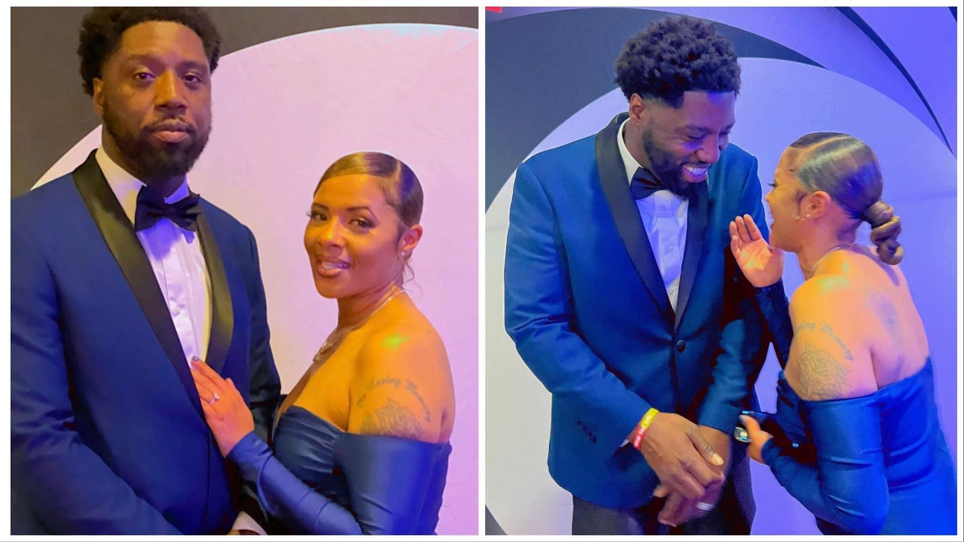 Marcus and Alicia got married in February, 2023, (Images via LANDO M.Ed/Twitter) 