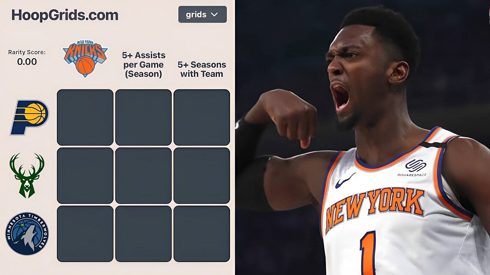 Which Knicks stars played for the Pacers and the Bucks? NBA HoopGrids answers for August 17