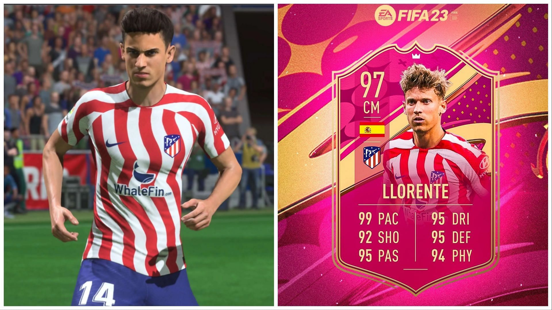 Llorente is rumored to arrive as a FUTTIES item (Images via EA Sports and Twitter/FUT Sheriff)